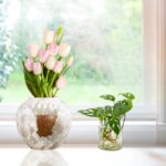 7-SOGA 21x22cm Gradient White Small Ceramic Flower Vase Elegant Living Room Home Decor