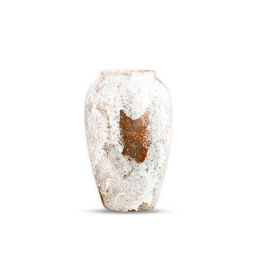 1-SOGA 30x19cm Gradient White Medium Ceramic Flower Vase Elegant Living Room Home Decor