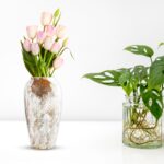 3-SOGA 35x17 Gradient White Large Ceramic Flower Vase Elegant Living Room Home Decor
