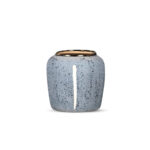 1-SOGA 21x22cm Grey Small Ceramic Flower Vase Elegant Living Room Home Decor