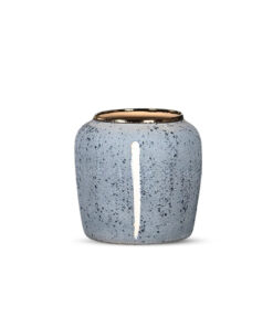 1-SOGA 21x22cm Grey Small Ceramic Flower Vase Elegant Living Room Home Decor