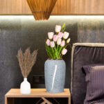 4-SOGA 30x19cm Grey Medium Ceramic Flower Vase Elegant Living Room Home Decor