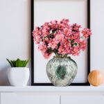 5-SOGA 21x22cm Green Small Ceramic Flower Vase Elegant Living Room Home Decor