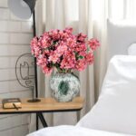 7-SOGA 21x22cm Green Small Ceramic Flower Vase Elegant Living Room Home Decor