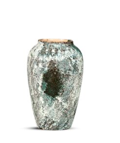 1-SOGA 30x19cm Green Medium Ceramic Flower Vase Elegant Living Room Home Decor