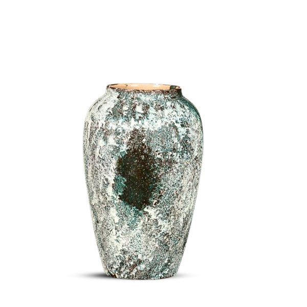 1-SOGA 30x19cm Green Medium Ceramic Flower Vase Elegant Living Room Home Decor