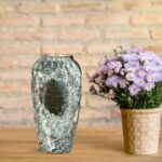 7-SOGA 35x17cm Green Large Ceramic Flower Vase Elegant Living Room Home Decor