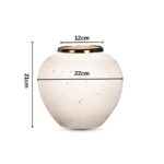 2-SOGA 21x22cm Plain White Small Ceramic Flower Vase Elegant Living Room Home Decor