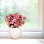 5-SOGA 21x22cm Plain White Small Ceramic Flower Vase Elegant Living Room Home Decor