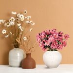 6-SOGA 21x22cm Plain White Small Ceramic Flower Vase Elegant Living Room Home Decor