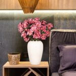 4-SOGA 30x19cm Plain White Medium Ceramic Flower Vase Elegant Living Room Home Decor