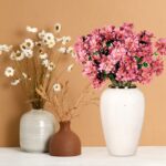 5-SOGA 30x19cm Plain White Medium Ceramic Flower Vase Elegant Living Room Home Decor