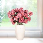 6-SOGA 30x19cm Plain White Medium Ceramic Flower Vase Elegant Living Room Home Decor