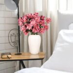 7-SOGA 30x19cm Plain White Medium Ceramic Flower Vase Elegant Living Room Home Decor