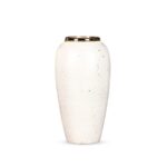 1-SOGA 35x17cm Plain White Large Ceramic Flower Vase Elegant Living Room Home Decor