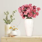 5-SOGA 35x17cm Plain White Large Ceramic Flower Vase Elegant Living Room Home Decor