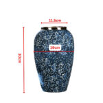 2-SOGA 30x19cm Blue with White Mini Floral Medium Ceramic Flower Vase Elegant Living Room Home Decor