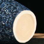 5-SOGA 30x19cm Blue with White Mini Floral Medium Ceramic Flower Vase Elegant Living Room Home Decor