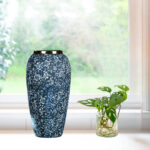 6-SOGA 35x17cm Blue with White Mini Floral Large Ceramic Flower Vase Elegant Living Room Home Decor