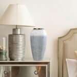 4-SOGA 35x17cm White and Grey Large Ceramic Flower Vase Elegant Living Room Home Decor