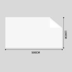 4-SOGA 120cmx500cm Clear Dry Erase Adhesive Whiteboard Wall Surface Peel Sticker Sheet