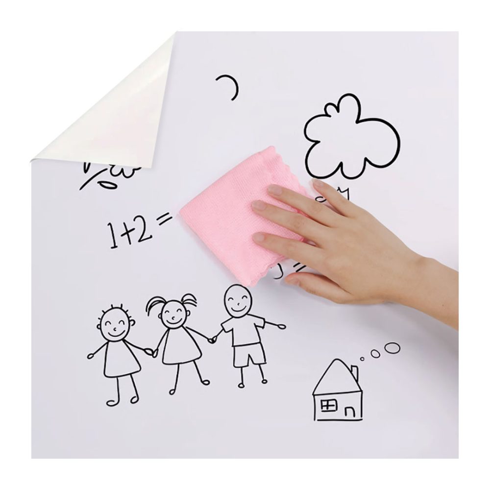 1-SOGA 60cmx1000cm Clear Dry Erase Adhesive Whiteboard Wall Surface Peel Sticker Sheet