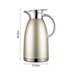 6-Soga 2.3L Gold Color 3-Layer Vacuum Insulated Stainless Steel Flask  Ideal for Home and office