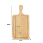 2-SOGA 30cm Rectangle Premium Wooden Oak Food Serving Tray Charcuterie Board Paddle Home Decor