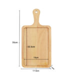 2-SOGA 2X 35cm Rectangle Premium Wooden Oak  Food Serving Tray Charcuterie Board Paddle Home Decor