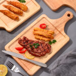 3-SOGA 2X 35cm Rectangle Premium Wooden Oak  Food Serving Tray Charcuterie Board Paddle Home Decor