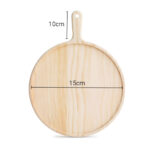 2-SOGA 2X 6 inch Round Premium Wooden Pine Food Serving Tray Charcuterie Board Paddle Home Decor