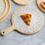3-SOGA 2X 11 inch Round Premium Wooden Pine Food Serving Tray Charcuterie Board Paddle Home Decor