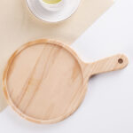 6-SOGA 2X 11 inch Round Premium Wooden Pine Food Serving Tray Charcuterie Board Paddle Home Decor