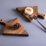 6-SOGA 6 pcs Brown Round Divisible Wood Pizza Server Food Plate Board Pizza Paddle Cutting Board Home Decor