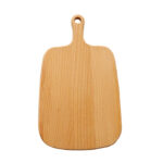 1-SOGA 26cm Brown Rectangle Wooden Serving Tray Chopping Board Paddle with Handle Home Decor