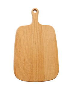 1-SOGA 26cm Brown Rectangle Wooden Serving Tray Chopping Board Paddle with Handle Home Decor