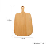 2-SOGA 2X 26cm Brown Rectangle Wooden Serving Tray Chopping Board Paddle with Handle Home Decor