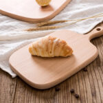 5-SOGA 2X 26cm Brown Rectangle Wooden Serving Tray Chopping Board Paddle with Handle Home Decor