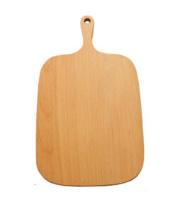 1-SOGA 33cm Brown Rectangle Wooden Serving Tray Chopping Board Paddle with Handle Home Decor