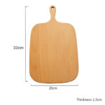 2-SOGA 2X 33cm Brown Rectangle Wooden Serving Tray Chopping Board Paddle with Handle Home Decor