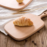 5-SOGA 2X 33cm Brown Rectangle Wooden Serving Tray Chopping Board Paddle with Handle Home Decor