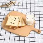 8-SOGA 2X 33cm Brown Rectangle Wooden Serving Tray Chopping Board Paddle with Handle Home Decor