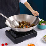 3-SOGA 43cm Stainless Steel Kitchen Cooking Wok with 2 Sturdy Handles
