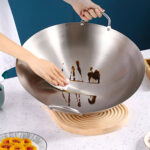 8-SOGA 43cm Stainless Steel Kitchen Cooking Wok with 2 Sturdy Handles