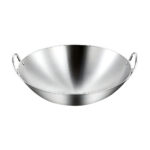 1-SOGA 47cm Stainless Steel Kitchen Cooking Wok with 2 Sturdy Handles