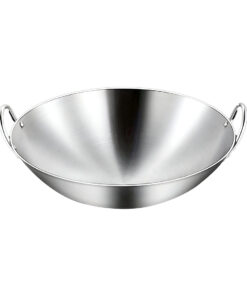 1-SOGA 47cm Stainless Steel Kitchen Cooking Wok with 2 Sturdy Handles