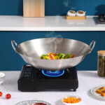 5-SOGA 47cm Stainless Steel Kitchen Cooking Wok with 2 Sturdy Handles
