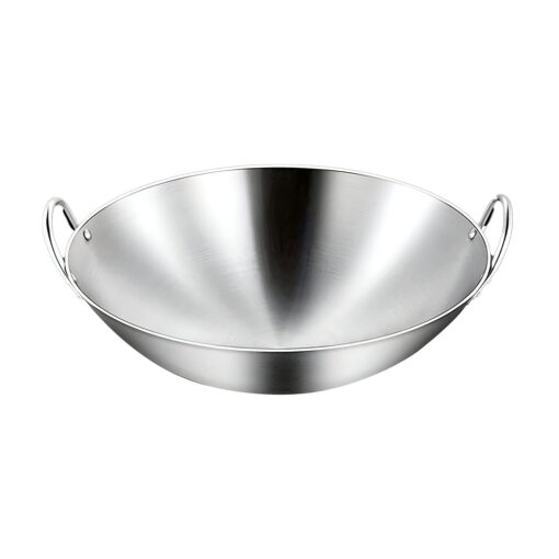 1-SOGA 47cm Stainless Steel Kitchen Cooking Wok with 2 Sturdy Handles