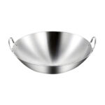 1-SOGA 50cm Stainless Steel Kitchen Cooking Wok with 2 Sturdy Handles