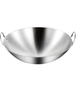 1-SOGA 50cm Stainless Steel Kitchen Cooking Wok with 2 Sturdy Handles